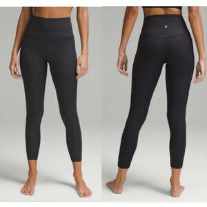 LULULEMON Align High-Rise Pant 25" Ripple Emboss Black 4 Nulu W5DUYS Leggings